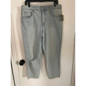 New Mom Jeans Light Wash Denim Size 14  #0082